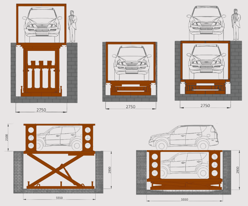 S-VRC-2, наш двухплатформенный ножничный подъемник.